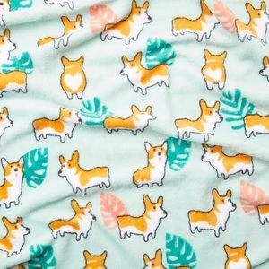 Corgi throw blanket